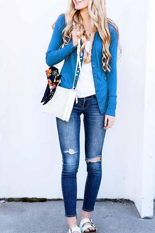 Omyke Long Sleeves Buttons Design Cardigan(7 Colors)