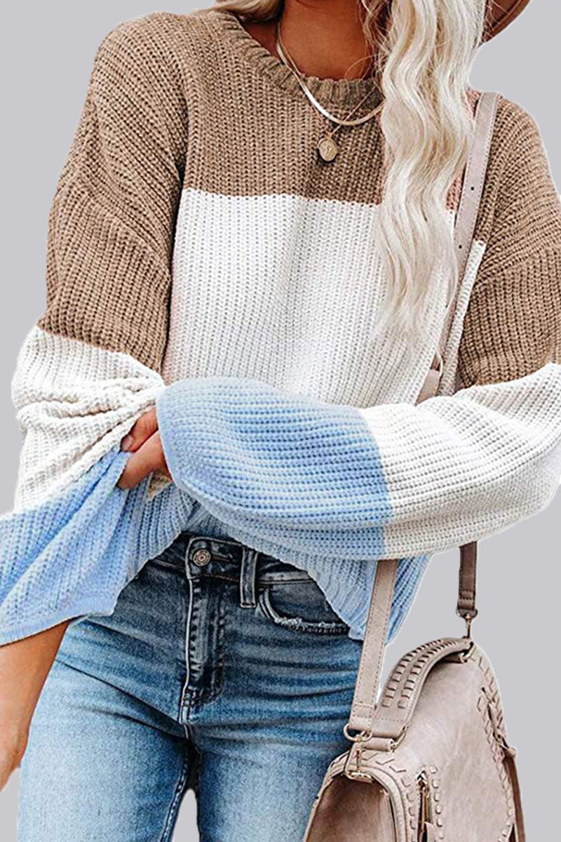 Fashion Casual Solid Split Joint O Neck Tops
