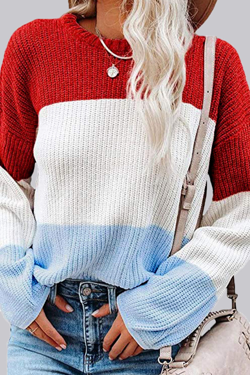Fashion Casual Solid Split Joint O Neck Tops