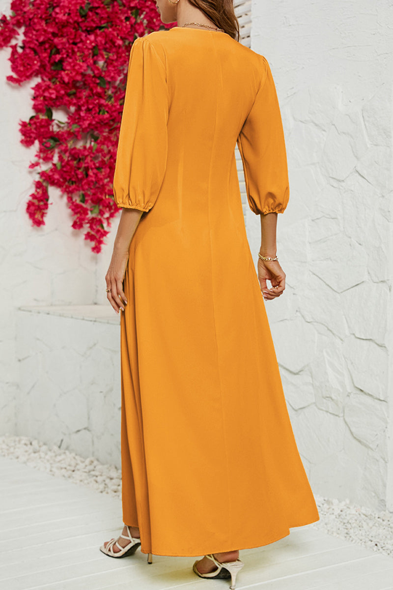 Casual Solid Buckle Shirt Dress Dresses(3 Colors)