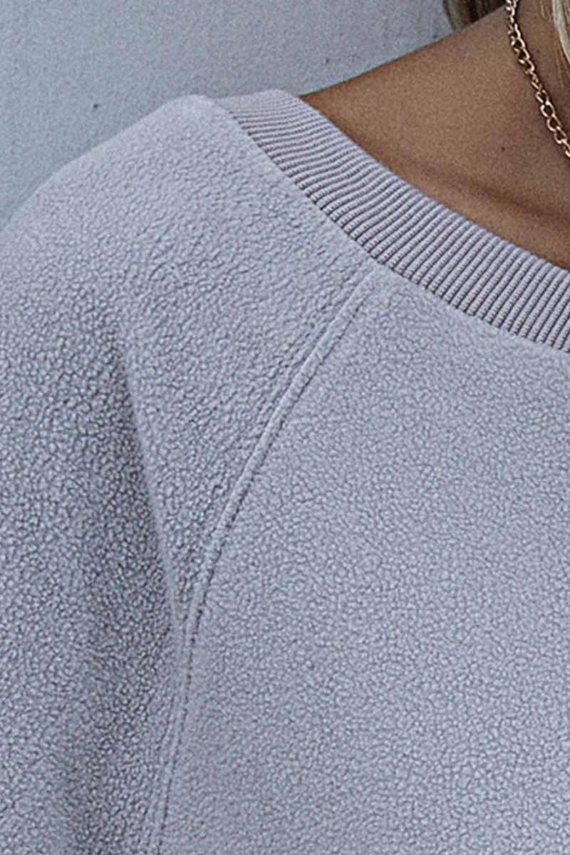 Omyke Loose Padded Round Neck Top
