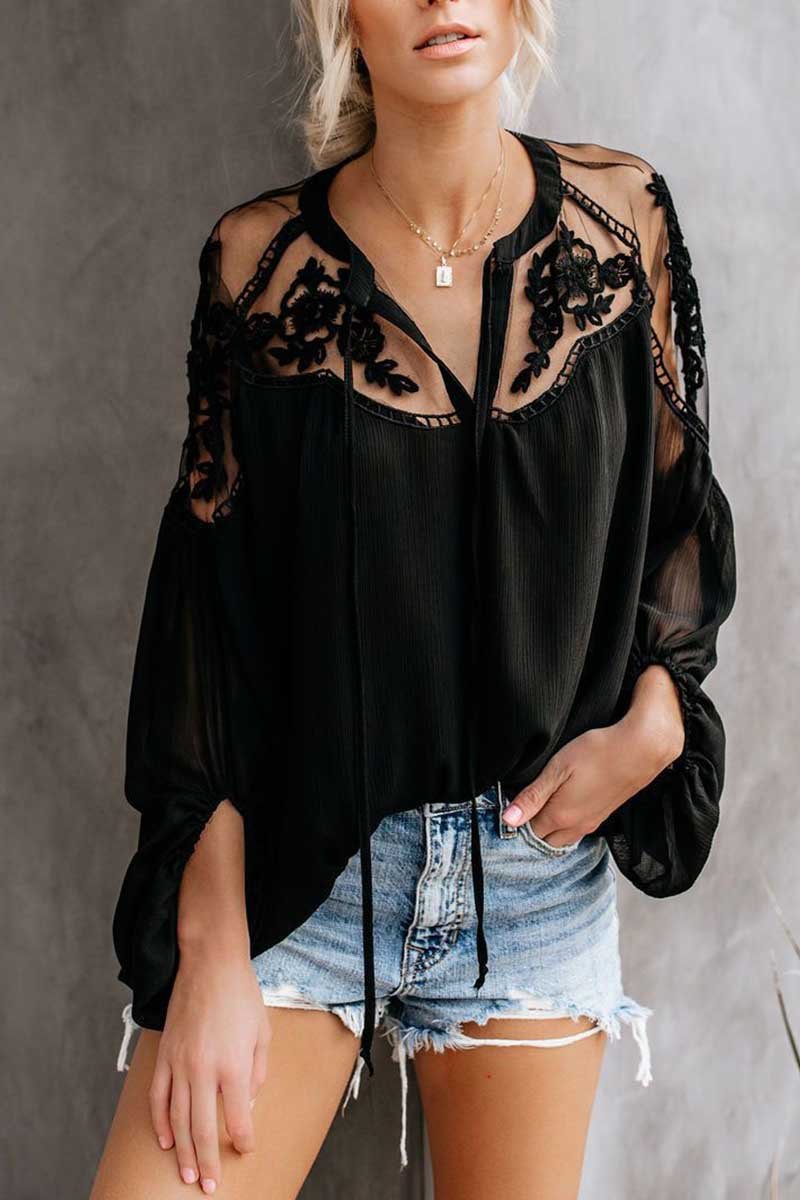 Omyke Casual Chiffon Shirt