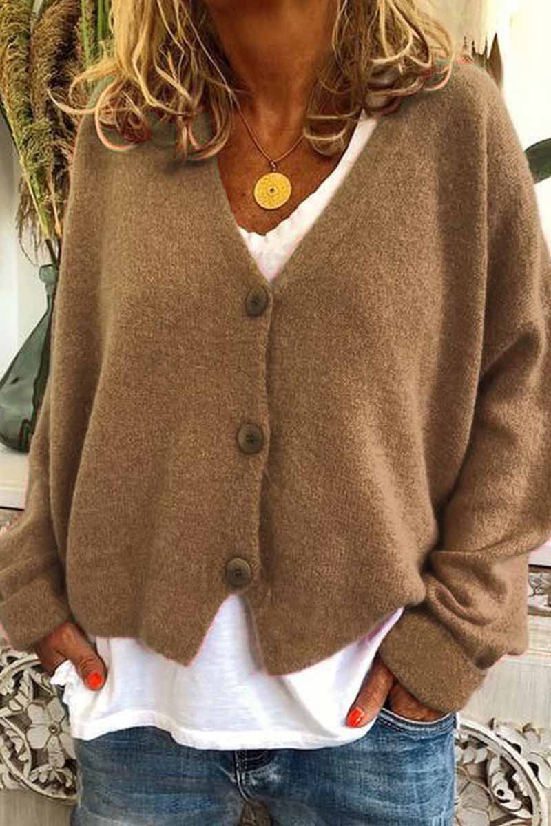 Omyke Casual Loose Knitted Cardigan ( 6 Color )