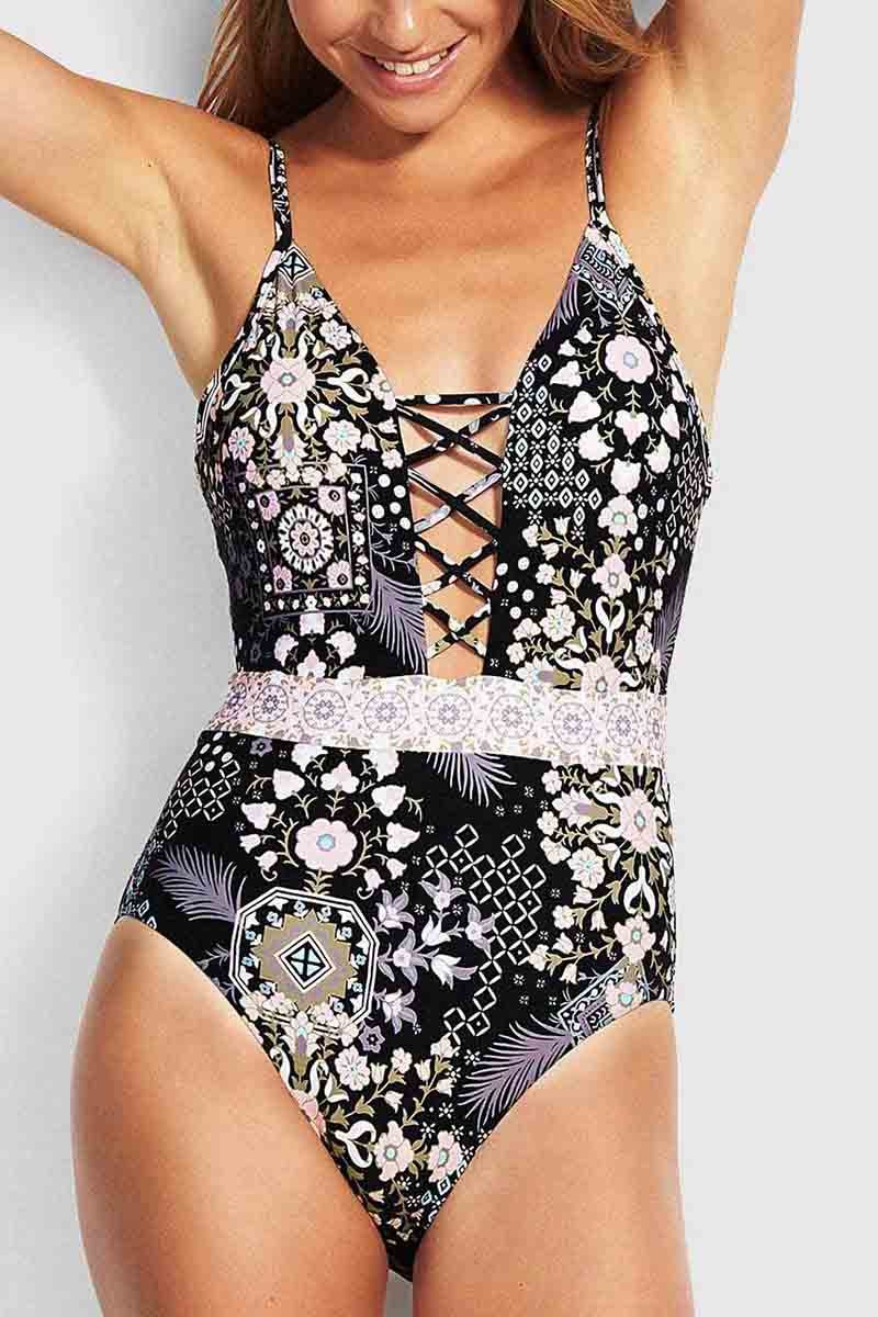 Omyke Hollow out Sexy One-Piece Swimsuit