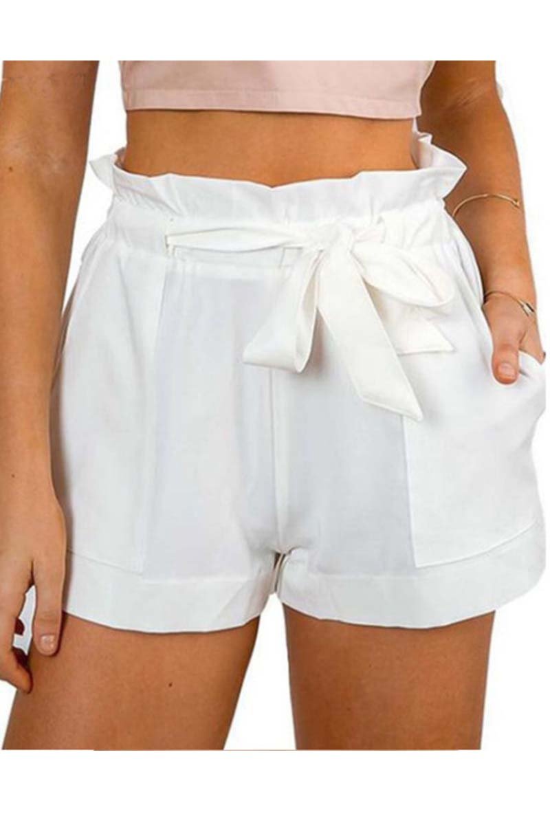 Omyke Casual Wide Leg Shorts With Ruffle(5 Colors)