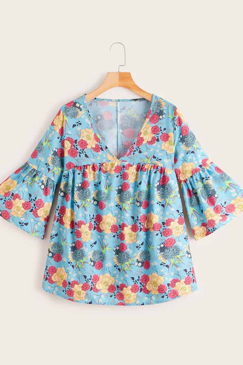 Omyke Floral Loose Blouse