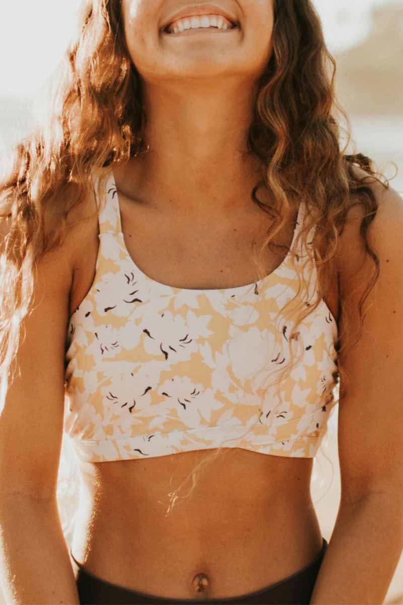 Omyke Plaid Print Split Swimsuit