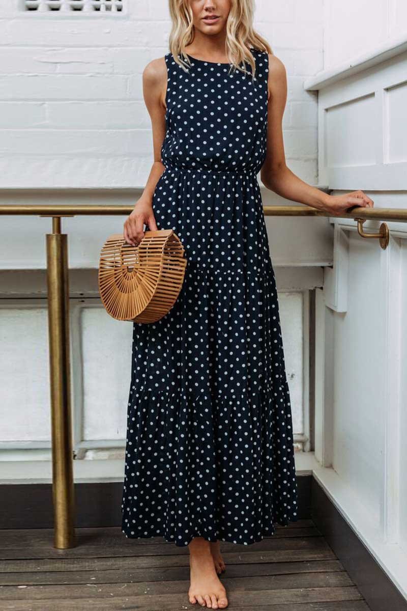 Omyke Polka Dot Sexy Dress(3 colors)