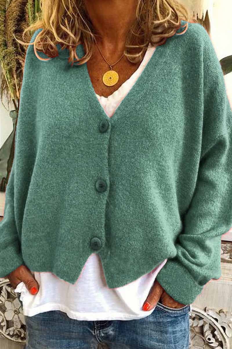 Omyke Casual Loose Knitted Cardigan ( 6 Color )