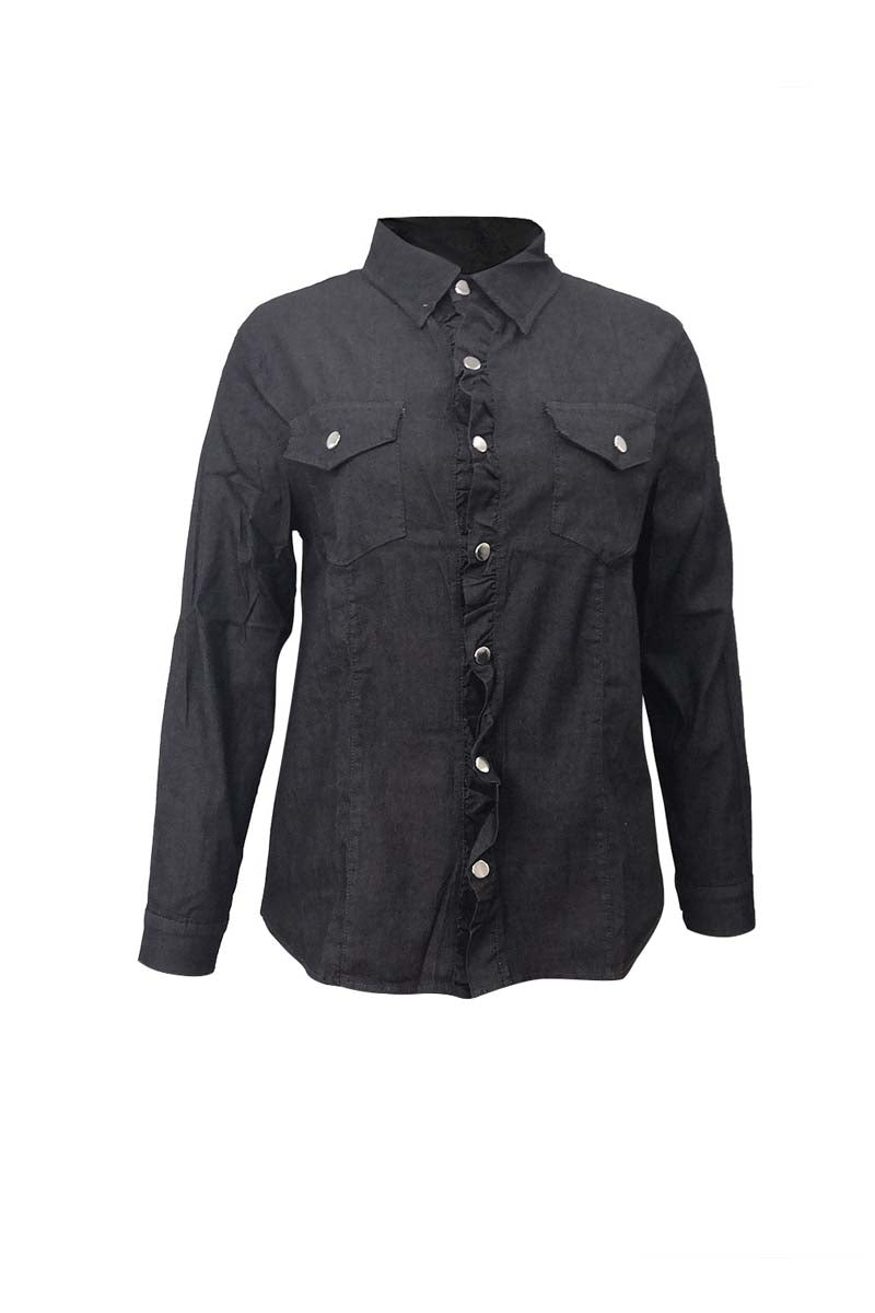 Omyke Long Sleeve Solid Color Jacket Tops(4 Colors)