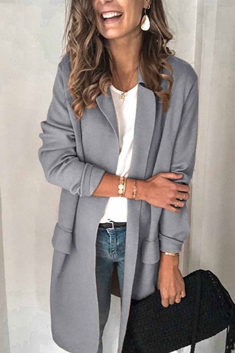 Florcoo Solid Color Long Sleeve Tops(5 Colors)