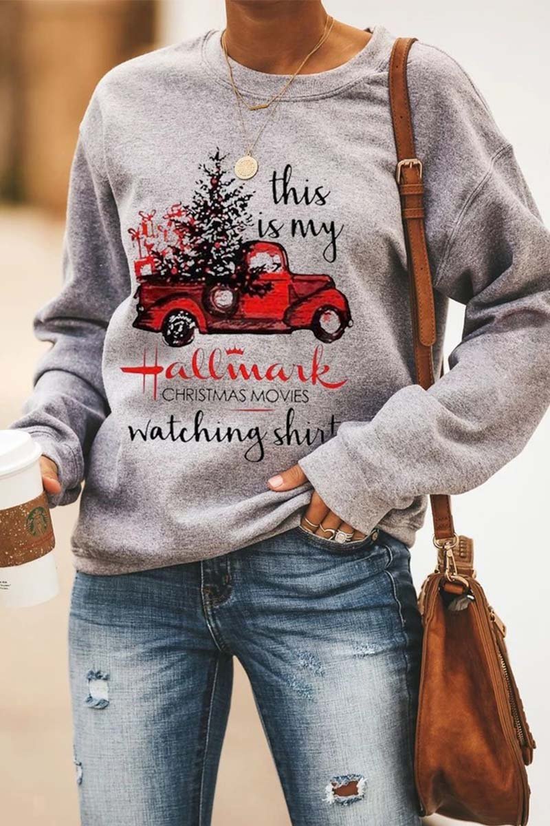 Omyke Round Neck Printed Tops