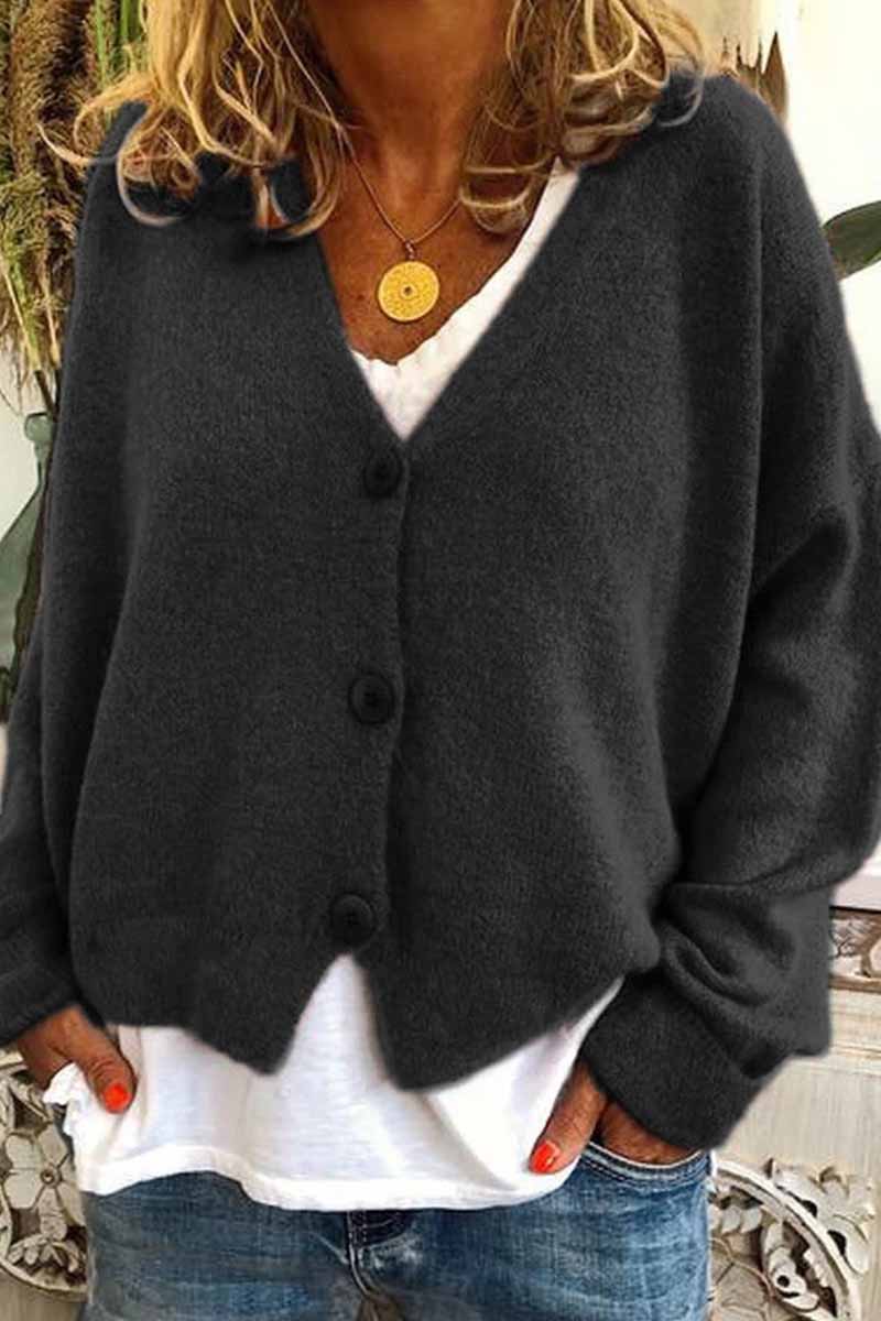 Omyke Casual Loose Knitted Cardigan ( 6 Color )
