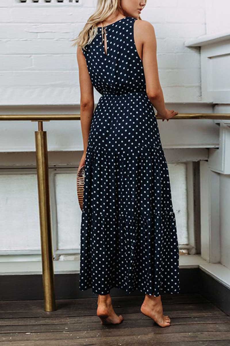 Omyke Polka Dot Sexy Dress(3 colors)