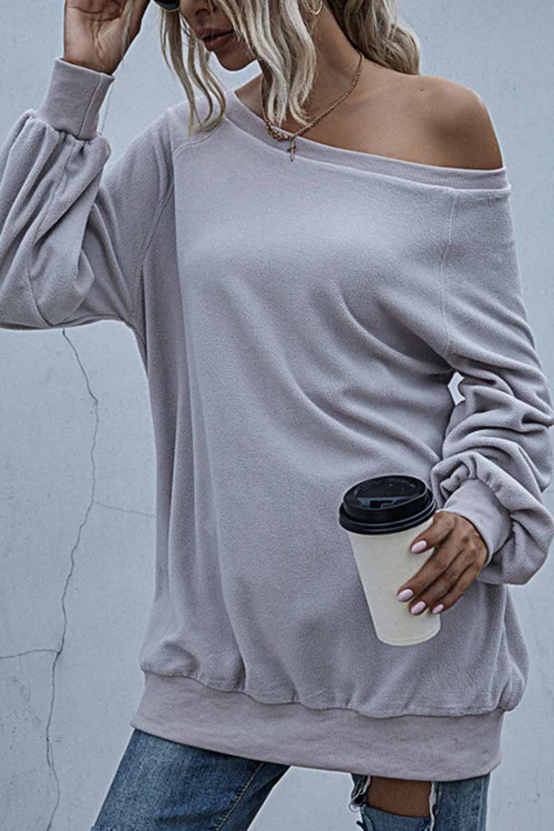 Omyke Loose Padded Round Neck Top