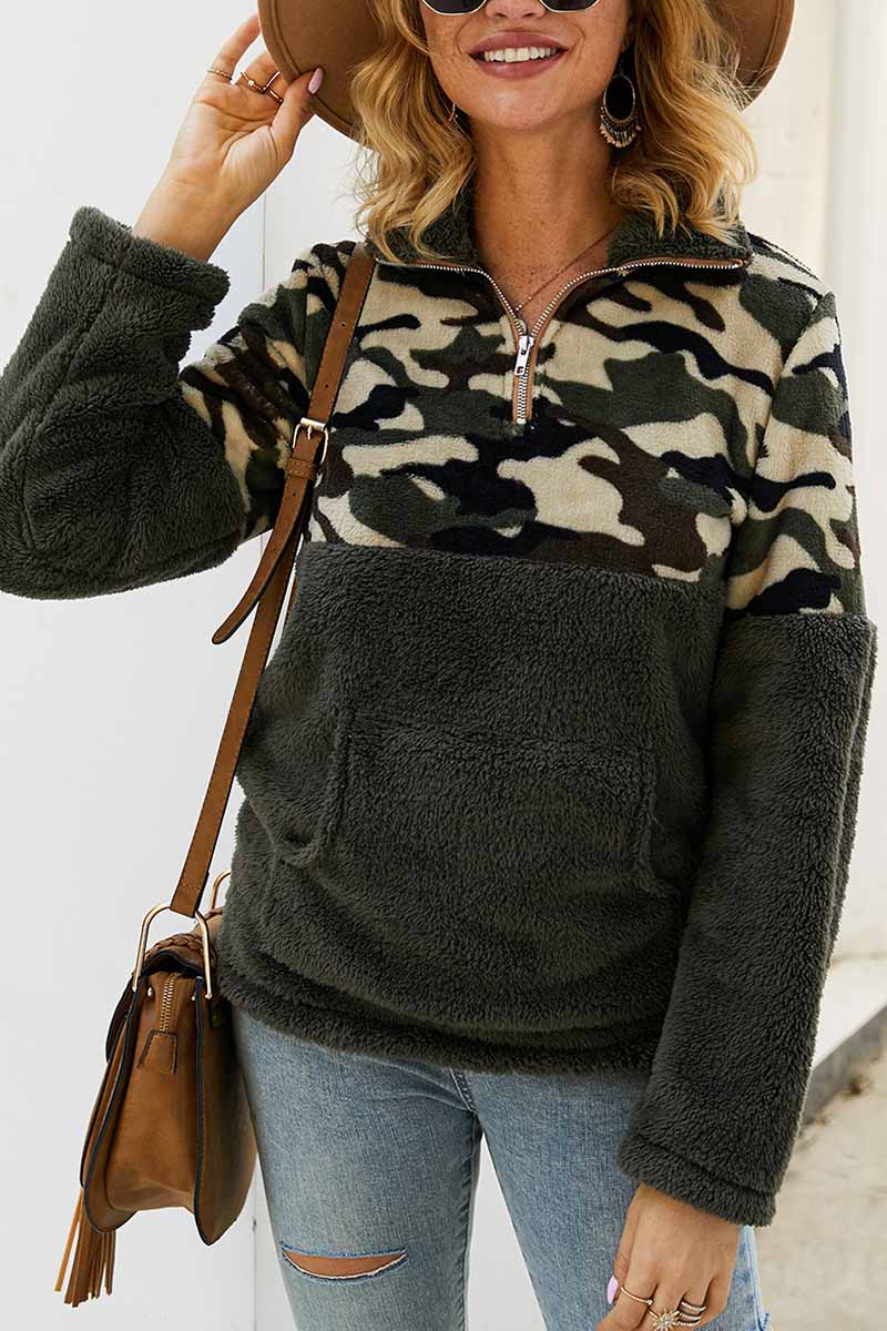 Omyke Leopard Stitching Tops