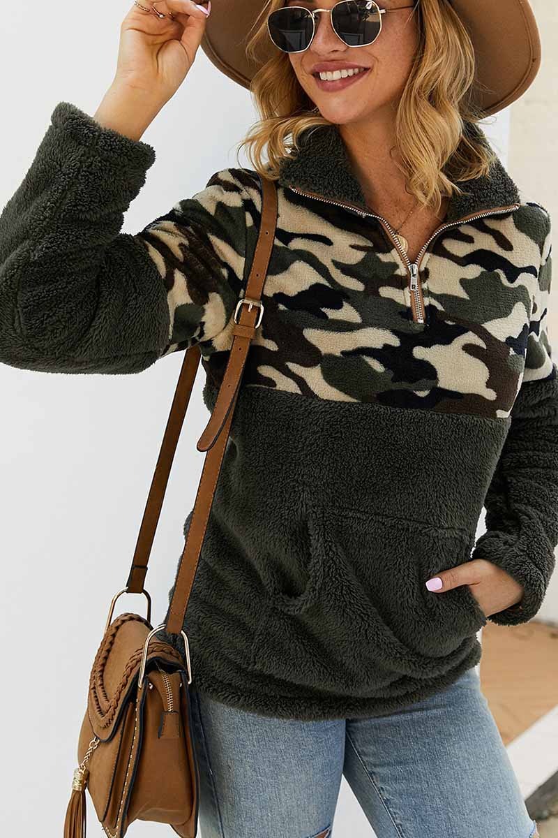 Omyke Leopard Stitching Tops