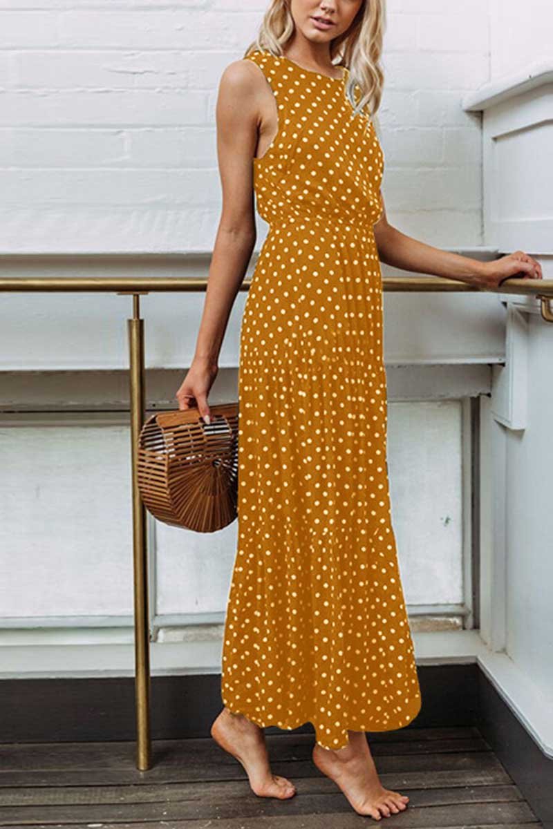 Omyke Polka Dot Sexy Dress(3 colors)
