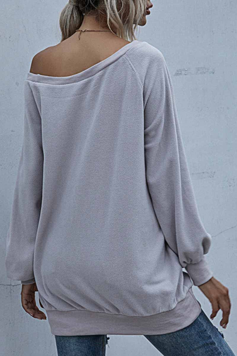 Omyke Loose Padded Round Neck Top