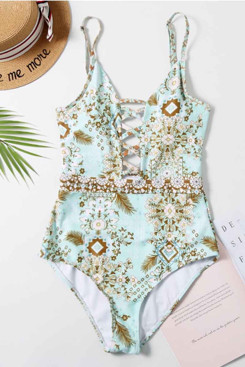 Omyke Hollow out Sexy One-Piece Swimsuit