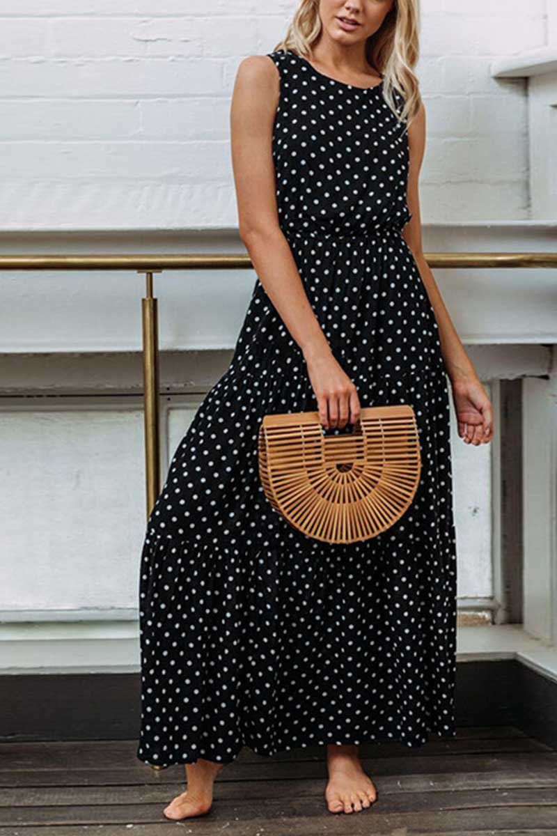 Omyke Polka Dot Sexy Dress(3 colors)
