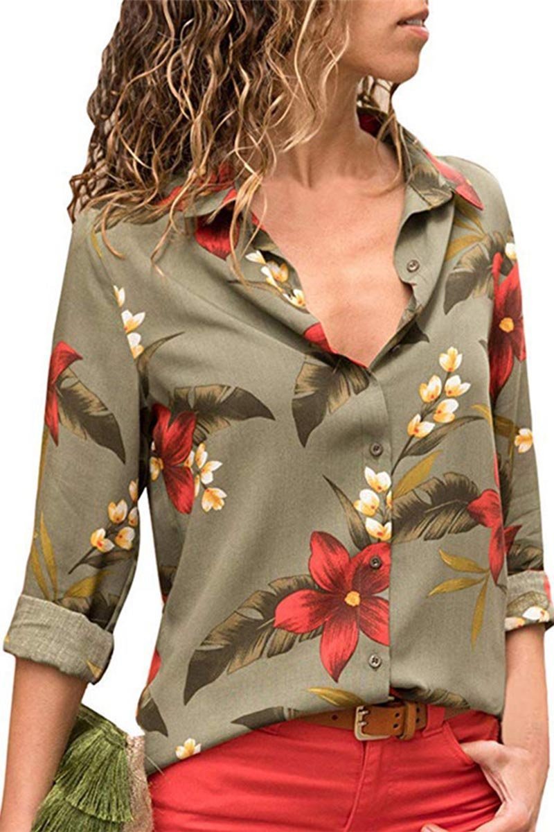 Omyke Casual Floral Shirt(4 Colors)