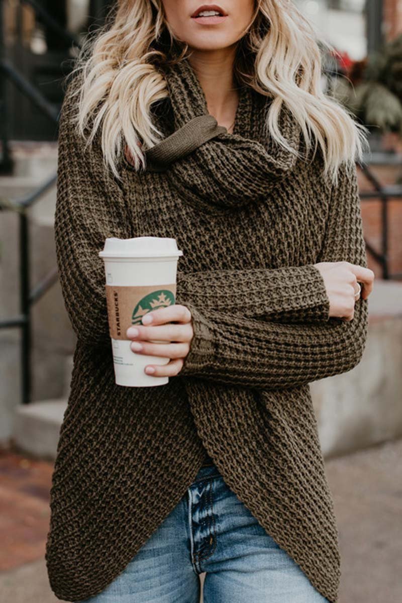 Omyke Irregular Winter Shawl Coat(6 Colors)