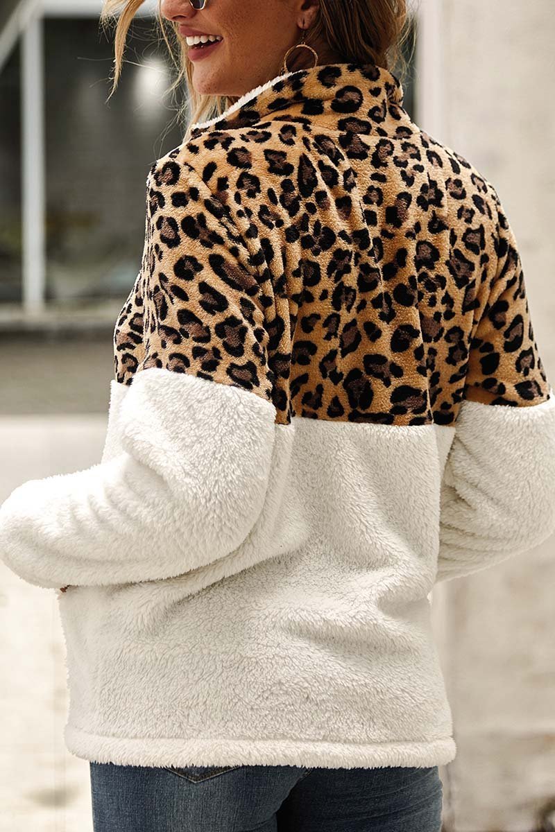 Omyke Leopard Stitching Tops