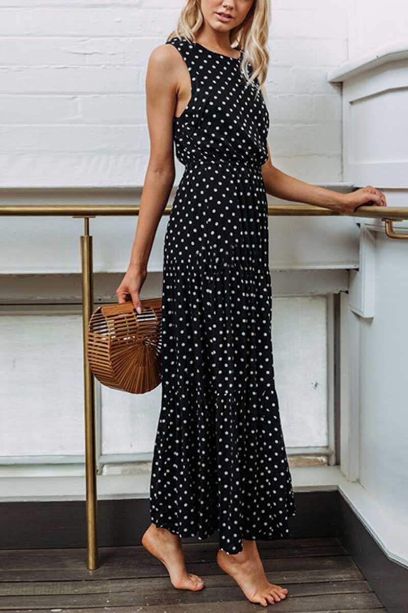Omyke Polka Dot Sexy Dress(3 colors)
