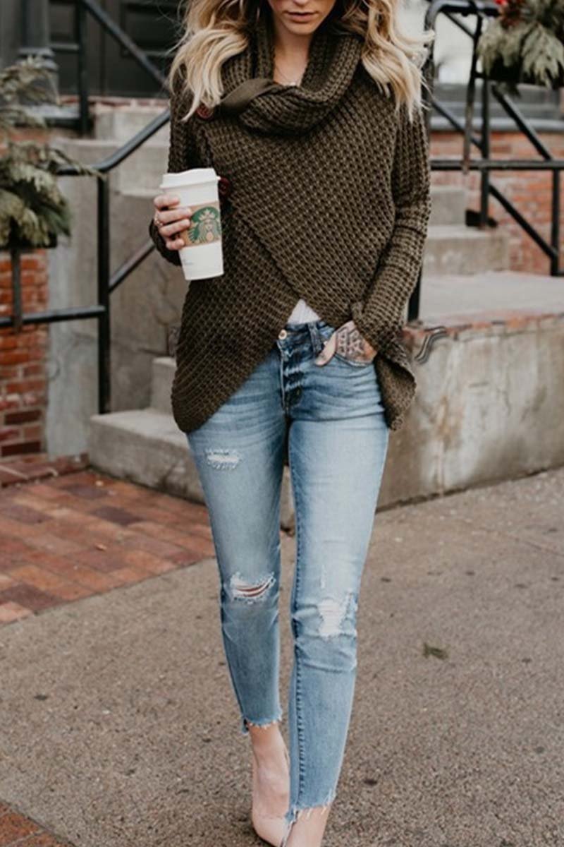Omyke Irregular Winter Shawl Coat(6 Colors)