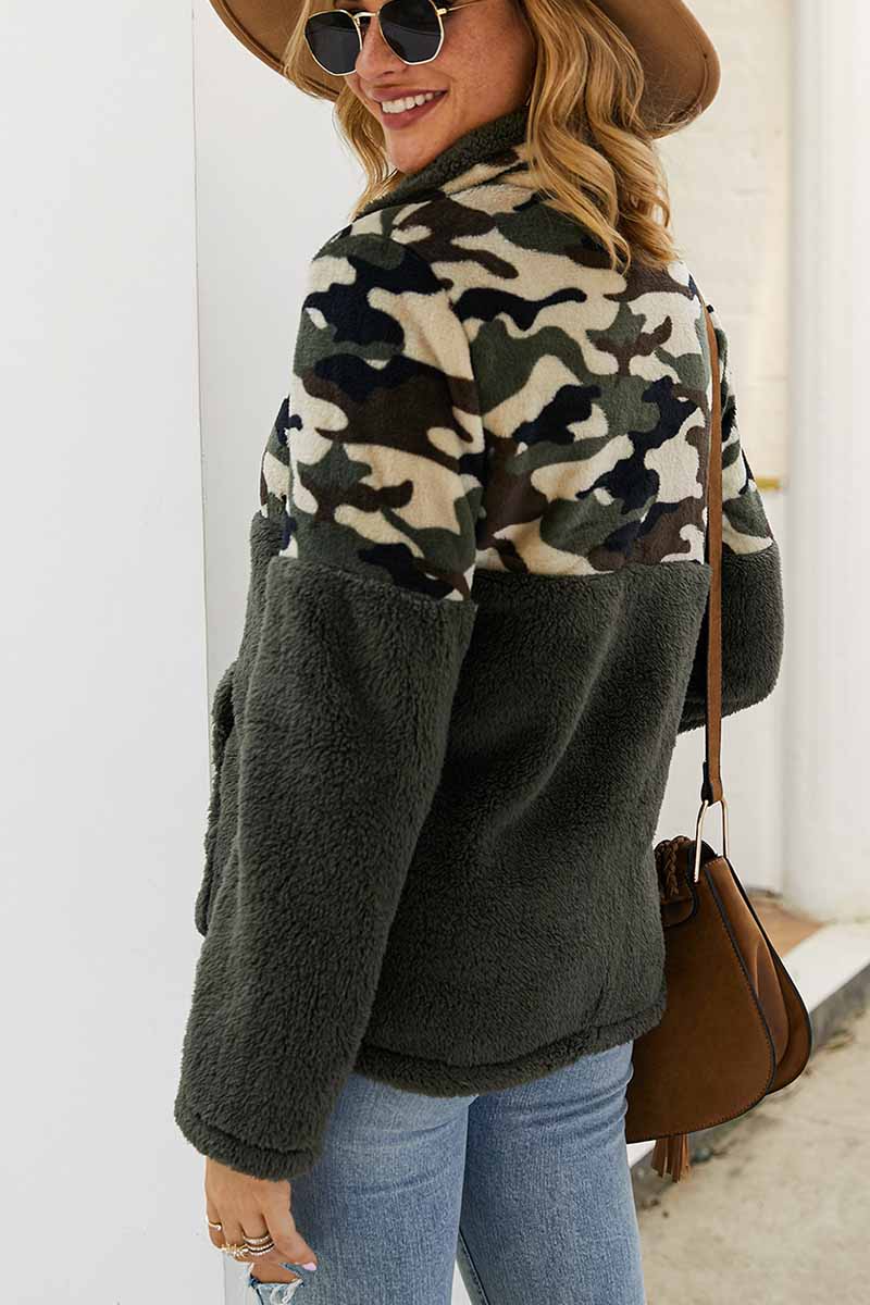 Omyke Leopard Stitching Tops