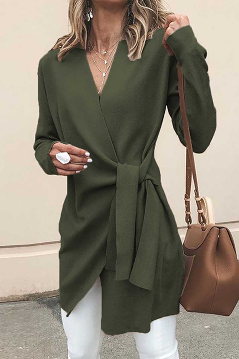 Omyke Loose solid Cardigan(4 Colors)