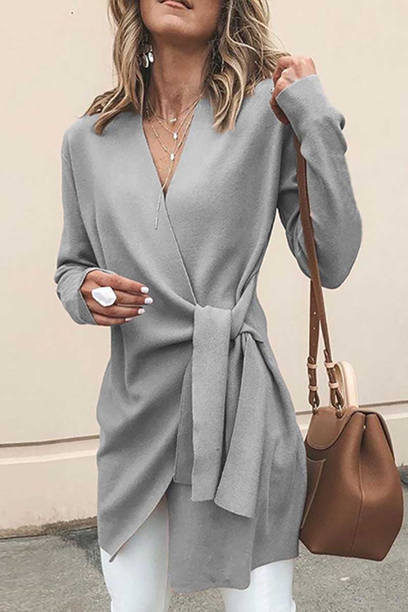 Omyke Loose solid Cardigan(4 Colors)