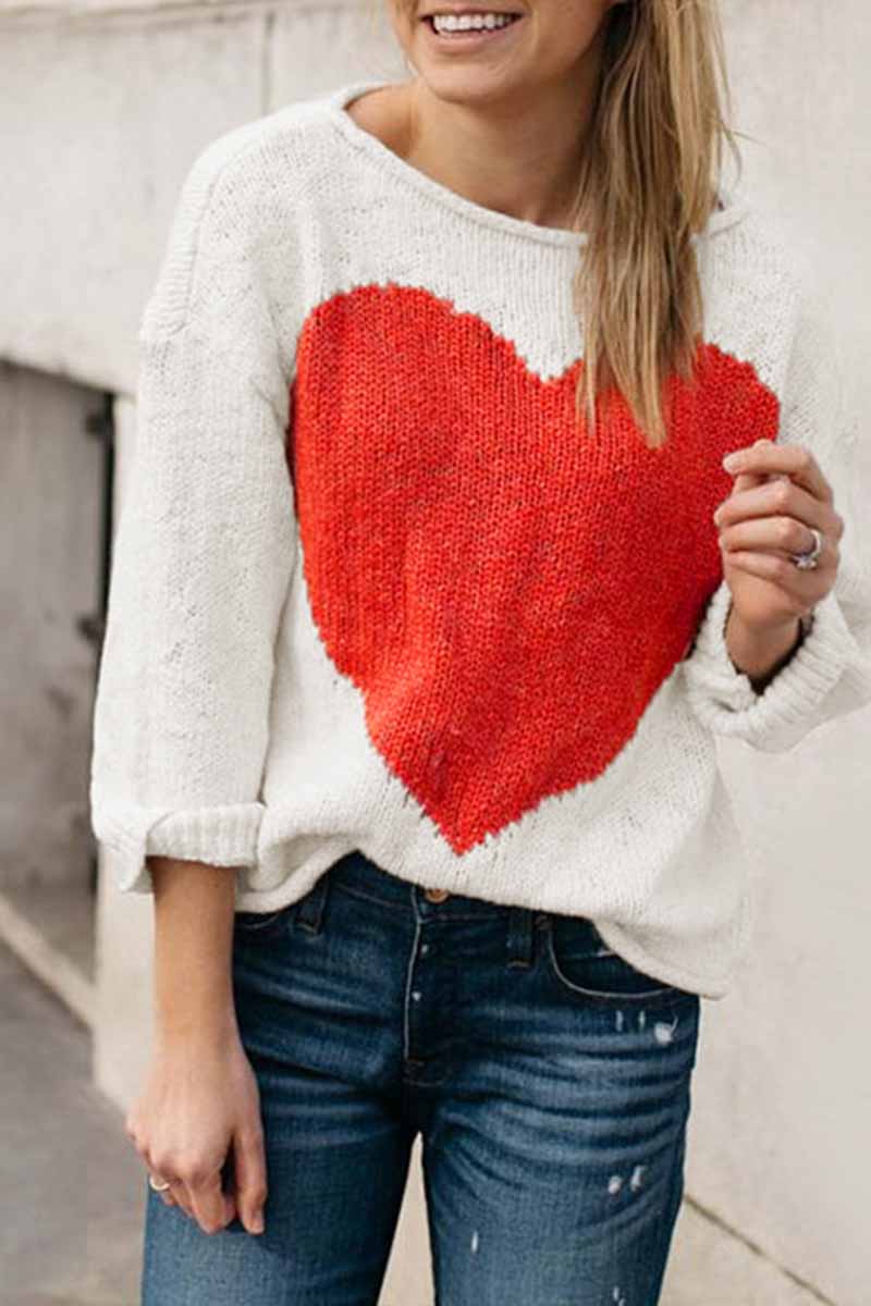 Omyke Contrast Loose sweater