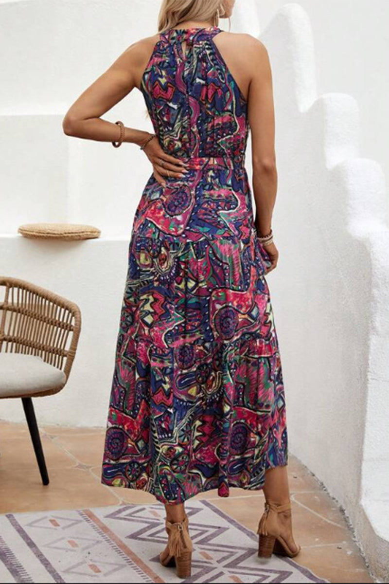 Bohemian Floral Patchwork Printed Dress Dresses