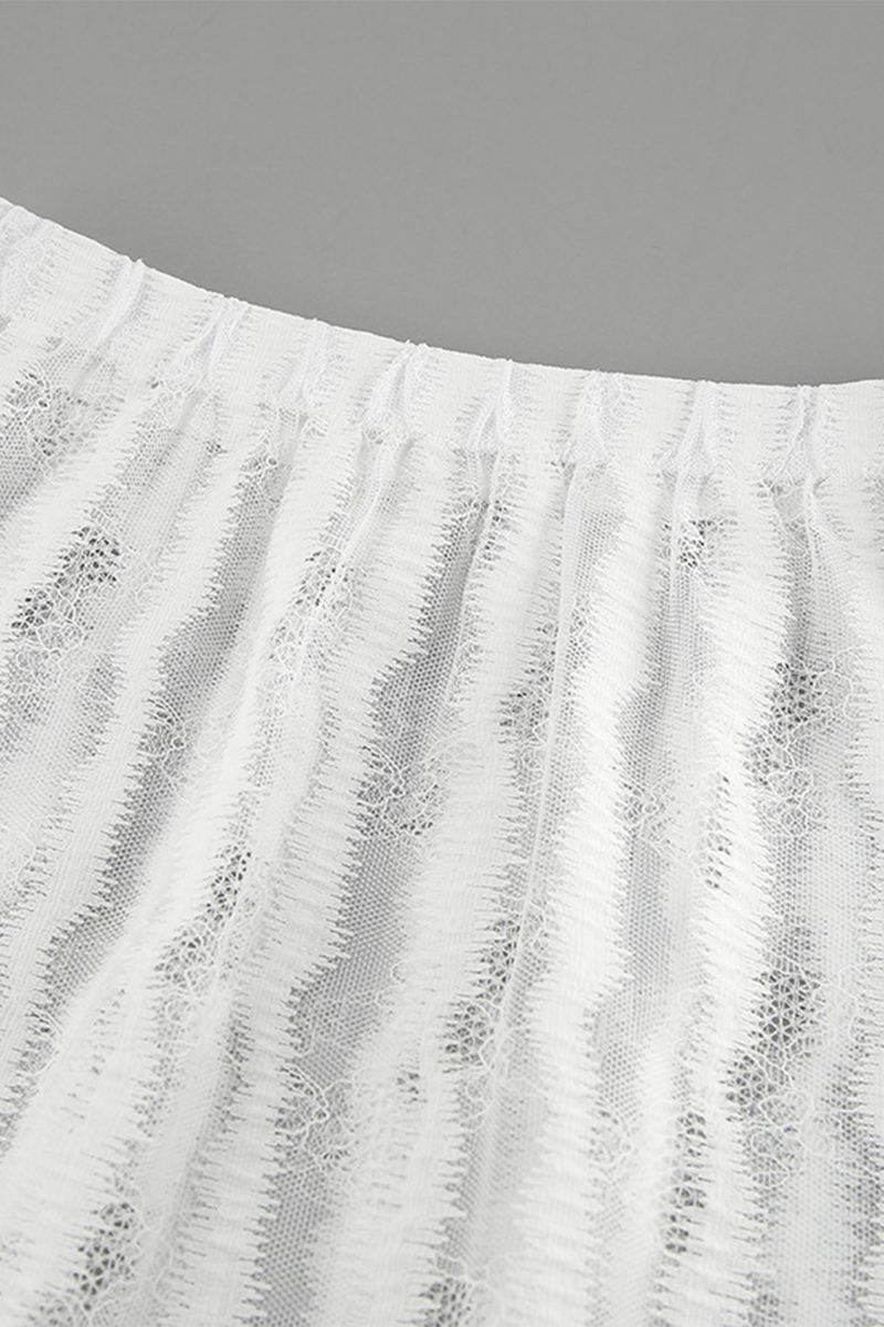 Sexy Hollow Out See-Through Loose High Waist Type A Bottoms