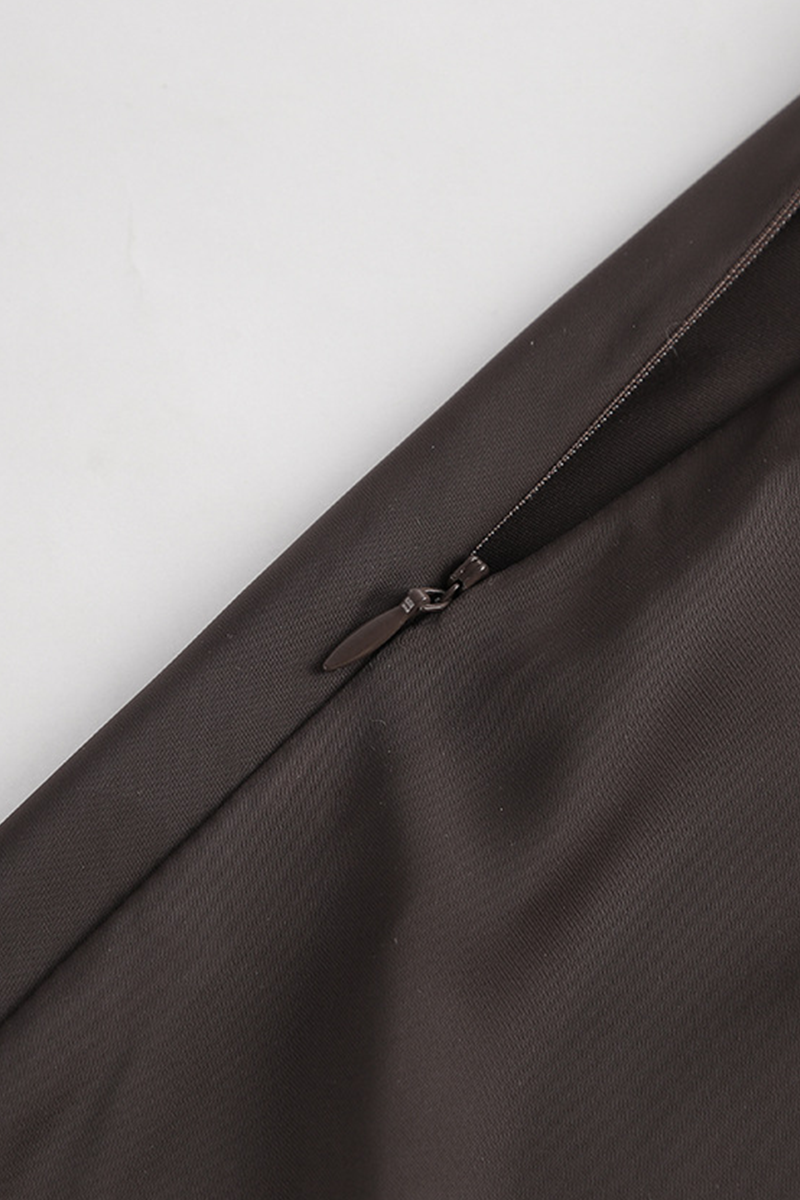 Elegant Zipper Regular High Waist Bottoms