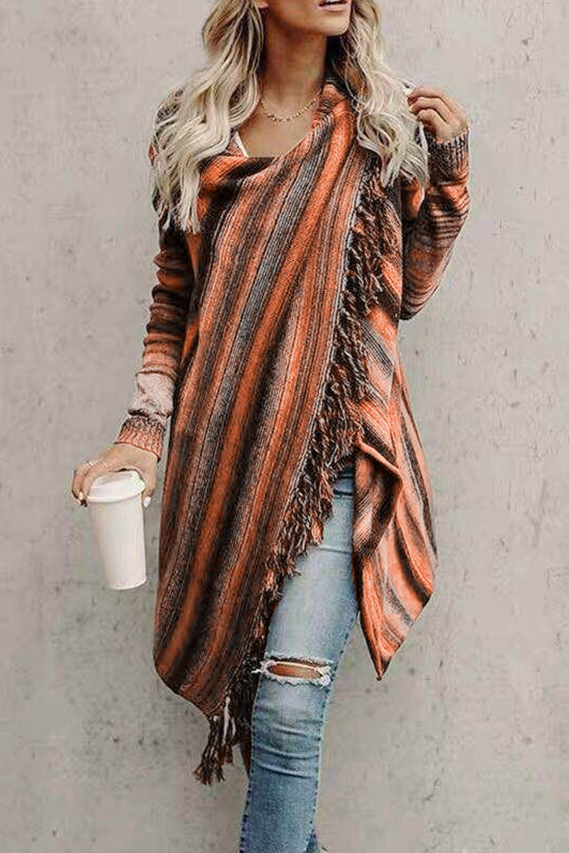 Florcoo Striped Shawl Sweater 2 Styles