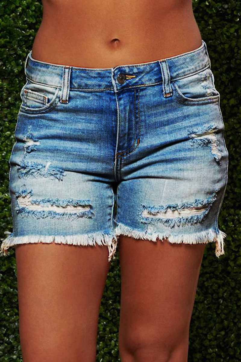 Omyke On-trend Ripped Sexy Denim Shorts(3 colors)