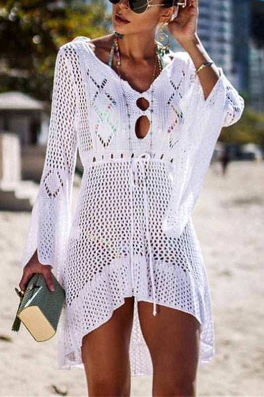 Omyke Hollow Knitted Beach Cover-up(4 Colors)