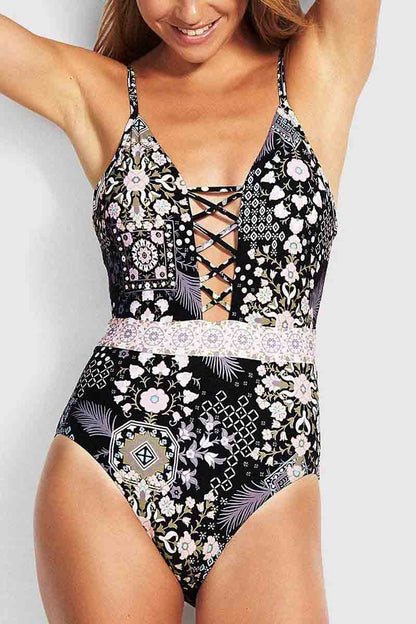Omyke Hollow out Sexy One-Piece Swimsuit