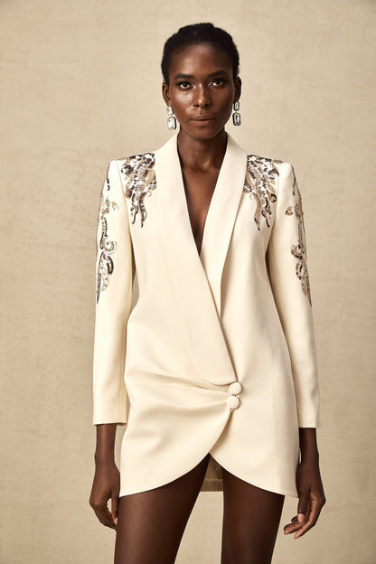 Éléna Embellished Sequined Blazer Dress
