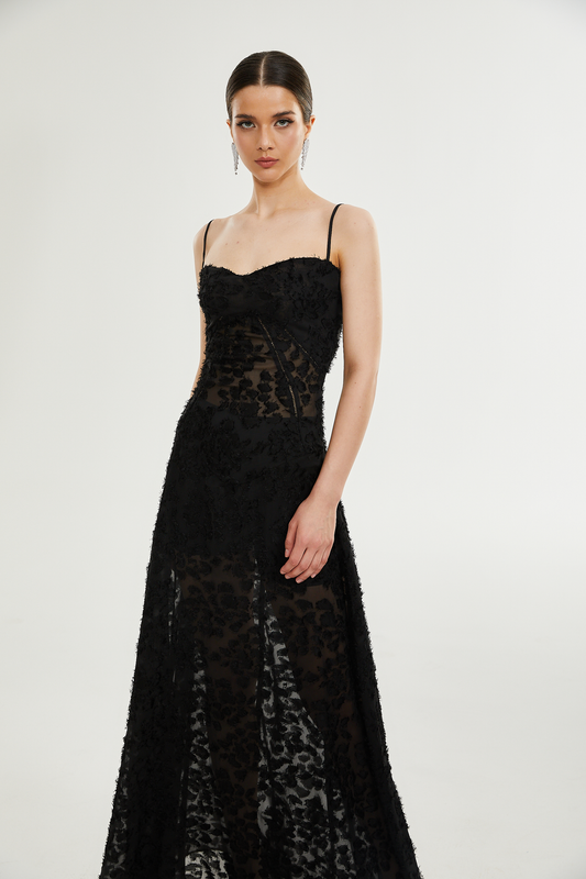 Emmelina floral lace maxi dress