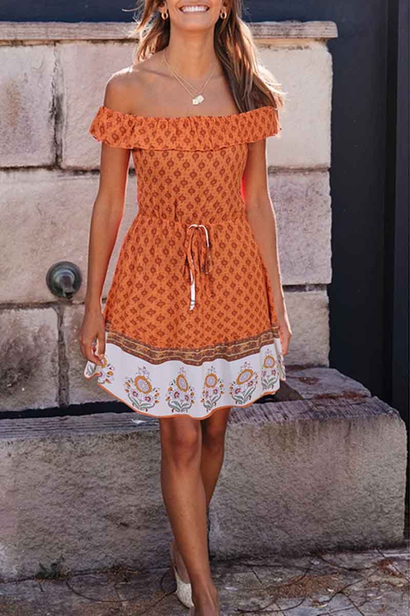 Florcoo Bohemian Short Sleeve Dress(3 Colors)