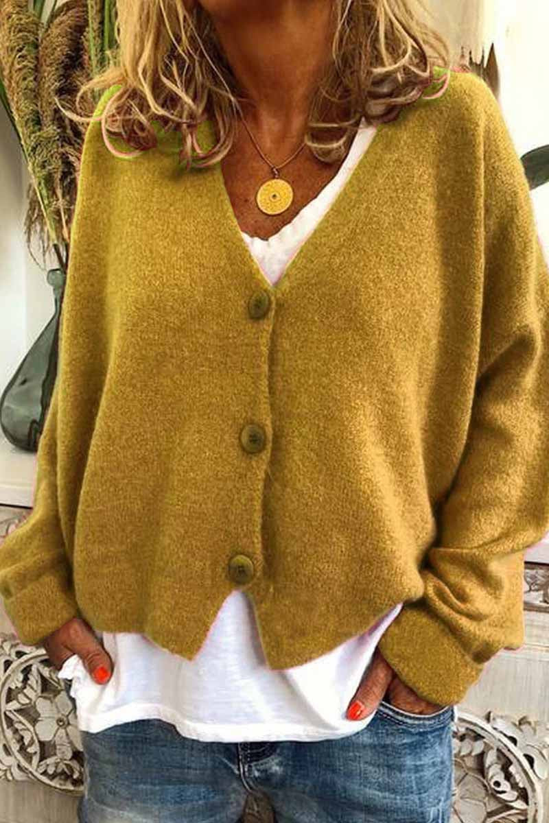 Omyke Casual Loose Knitted Cardigan ( 6 Color )