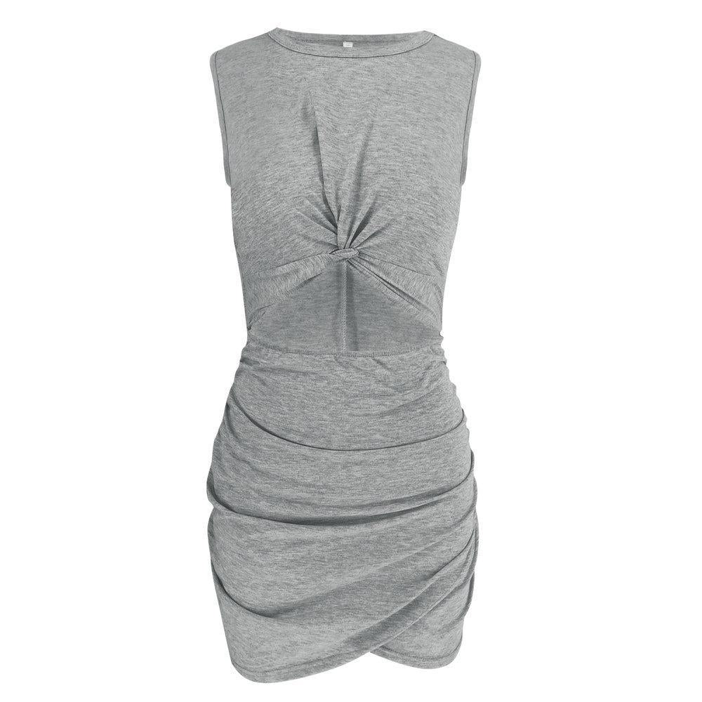 Omyke Casual Hollow-out Sleeveless Hot Mini Dress(2 Colors)