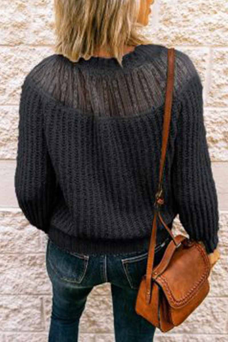 Omyke On-trend Patchwork Sweety Sweater