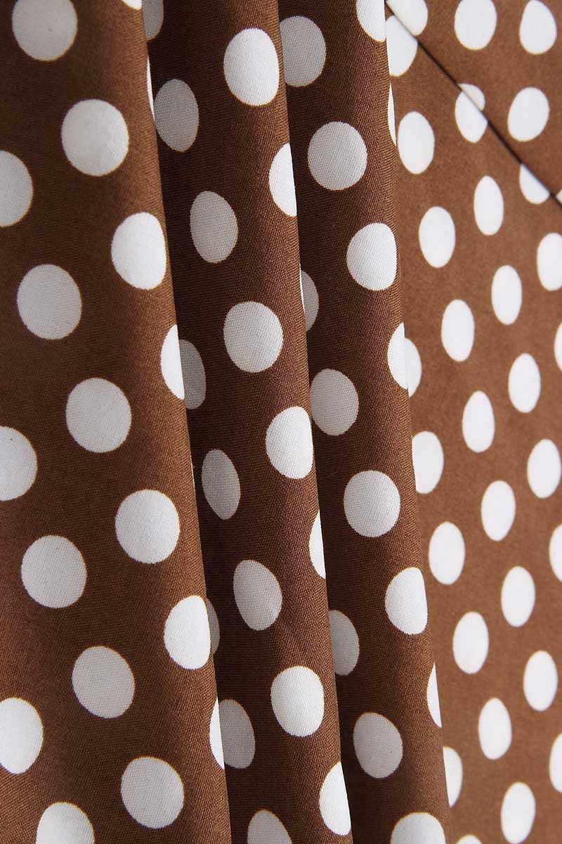 Omyke Irregular Polka Dot Dress