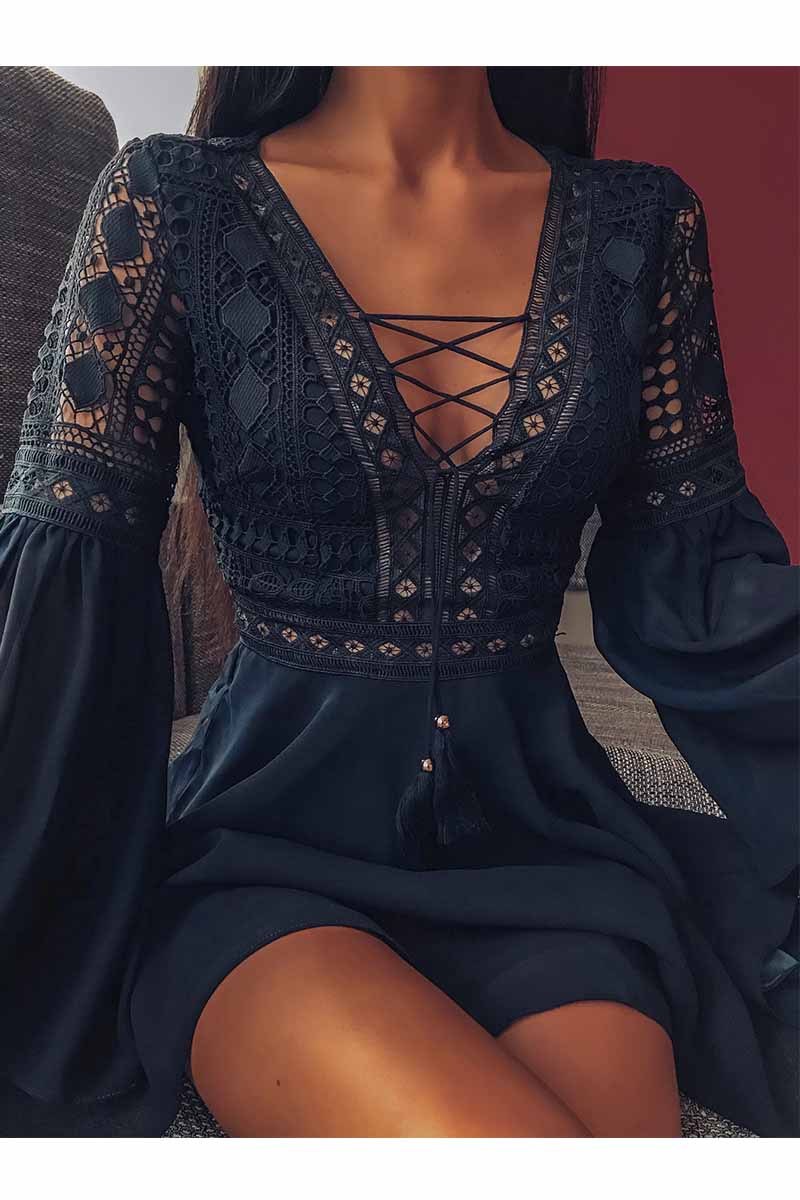 Omyke Lace Mini Dress (2 Colors )