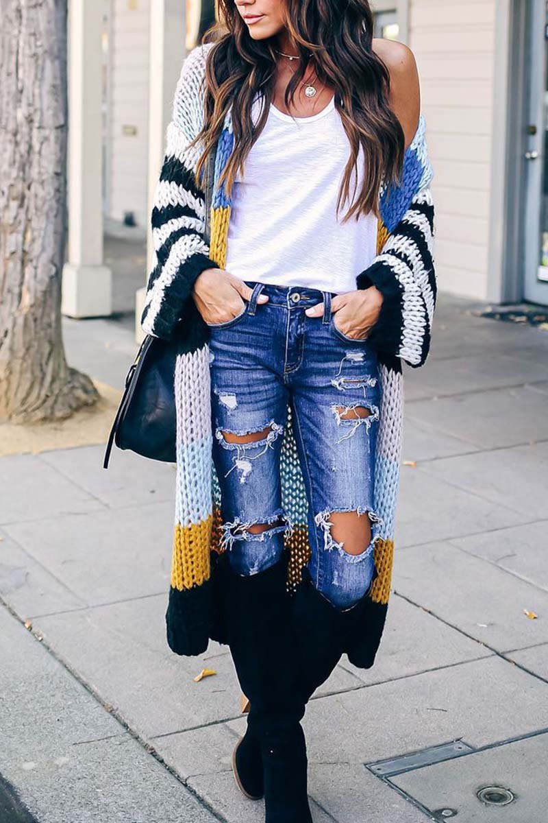 Omyke Knitted Cardigan Sweaters